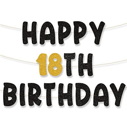 Happy 18th Birthday Girlande 18th Geburtstag Banner 18 Girlande Geburtstag Deko 18. Geburtstag Banner Happy Birthday Deko Schwarz Gold für 18 Jahre Geburtstag Kinder Mädchen Party Dekoration Happy 18th Birthday Girlande 18th Geburtstag Banner 18 Girlande Geburtstag Deko 18. Geburtstag Banner Happy Birthday Deko Schwarz Gold für 18 Jahre Geburtstag Kinder Mädchen Party Dekoration von palasasa