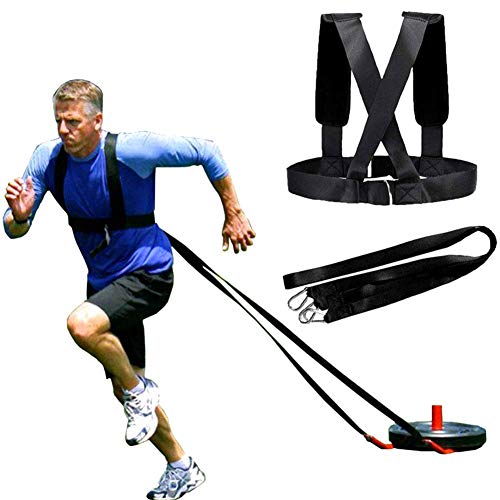 paletur88 Widerstand Band, Fußball Widerstand Training Band Laufen Geschwindigkeit Geschirr Hohe Stärke Doppellagig Nylon Sports Widerstandsbänder für Power Training Verwendung - Schwarz, Free Size von paletur88