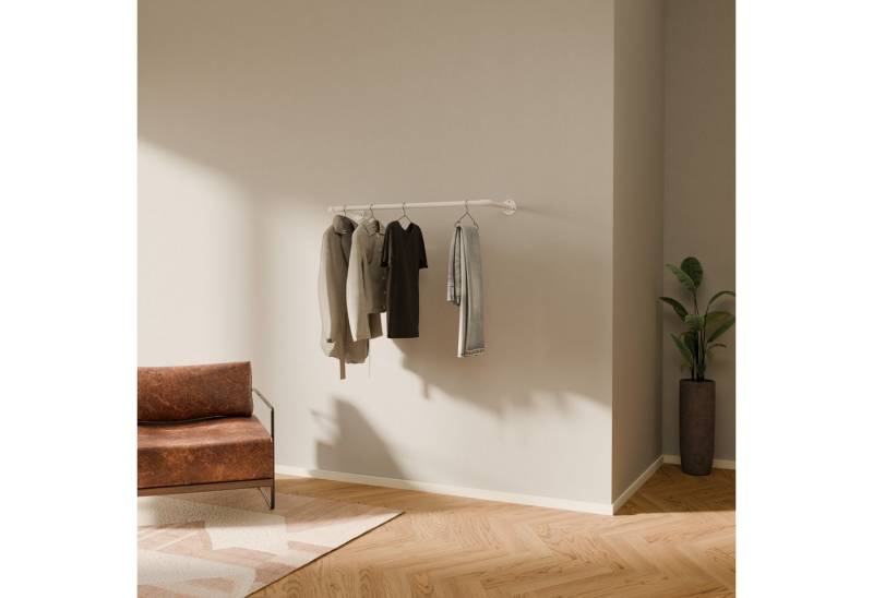 pamo. design Garderobenständer FINN - Kleiderständer Garderoben, offene Kleiderstange zur Wandmontage im industrial Design von pamo. design