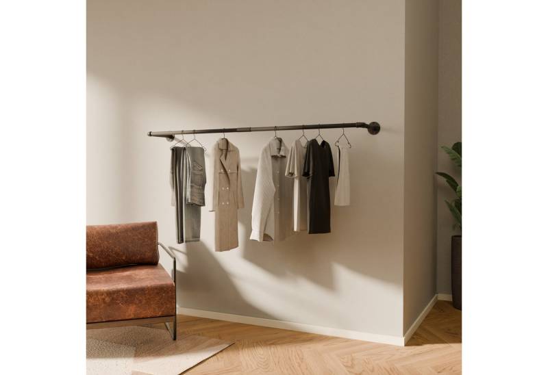 pamo. design Garderobenständer FINN - Kleiderständer Garderoben, offene Kleiderstange zur Wandmontage im industrial Design von pamo. design