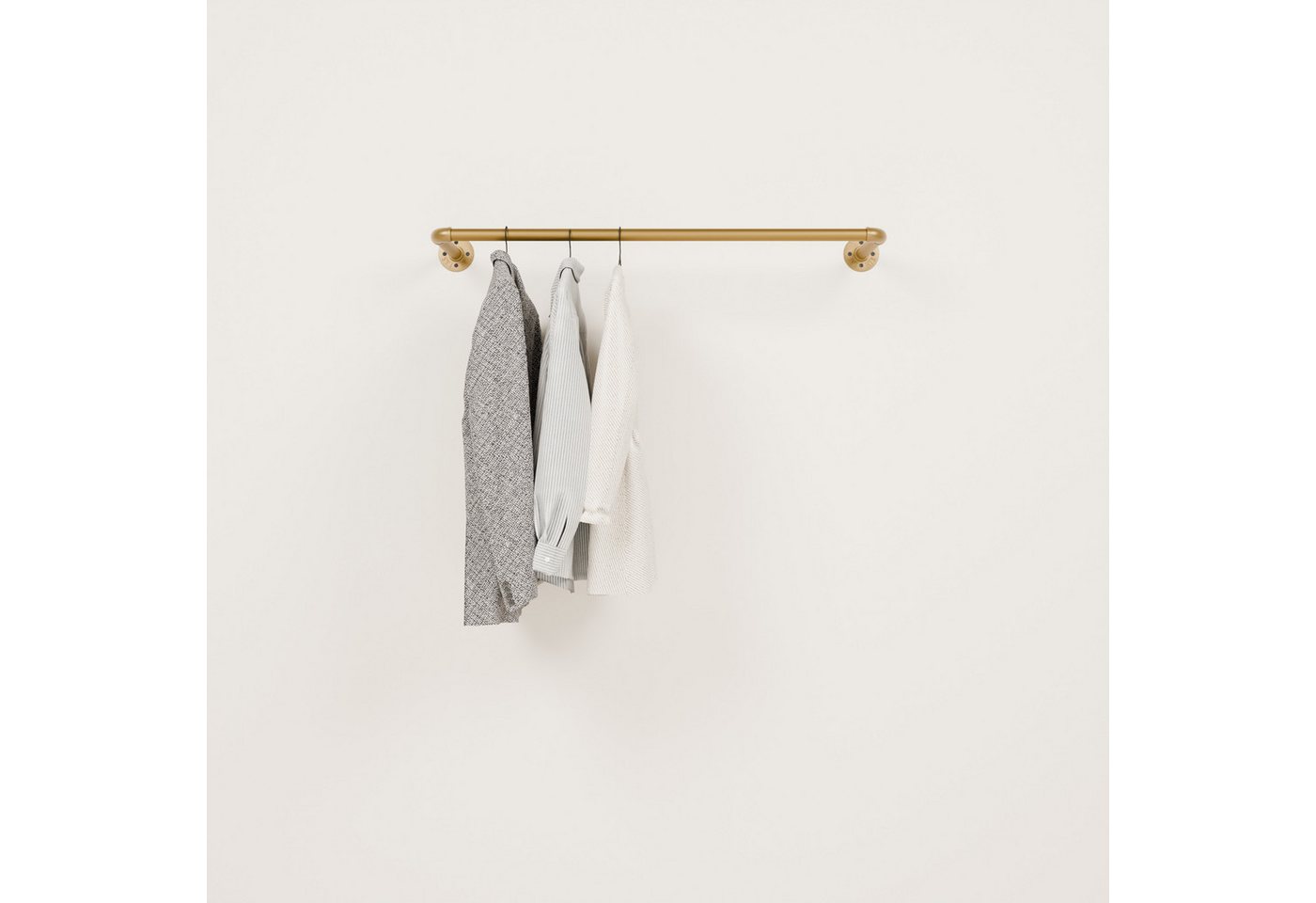 pamo. design Garderobenständer FINN - Kleiderständer Garderoben, offene Kleiderstange zur Wandmontage im industrial Design von pamo. design