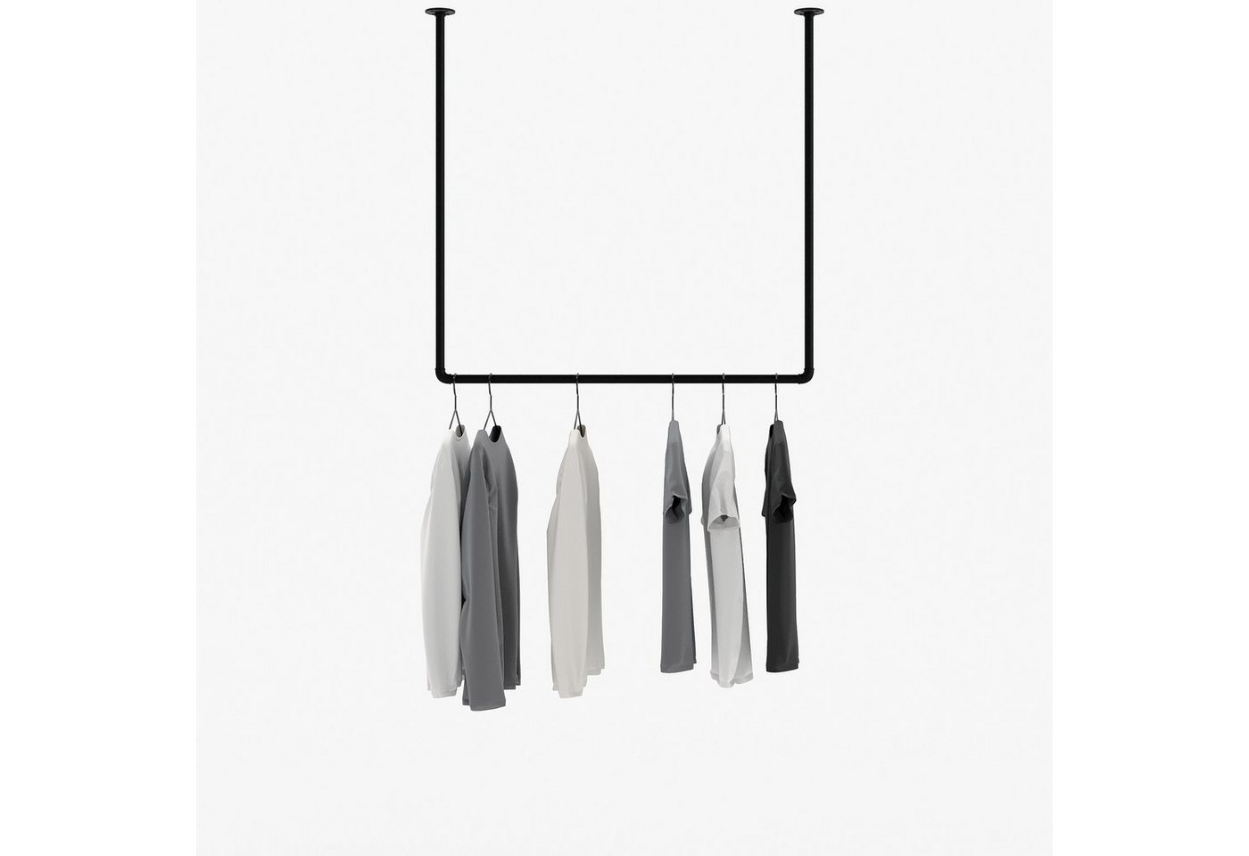 pamo. design Garderobenstange HANG, (zur Deckenmontage), Offene Garderobe für den Eingangsbereich oder als Handtuchhalter von pamo. design