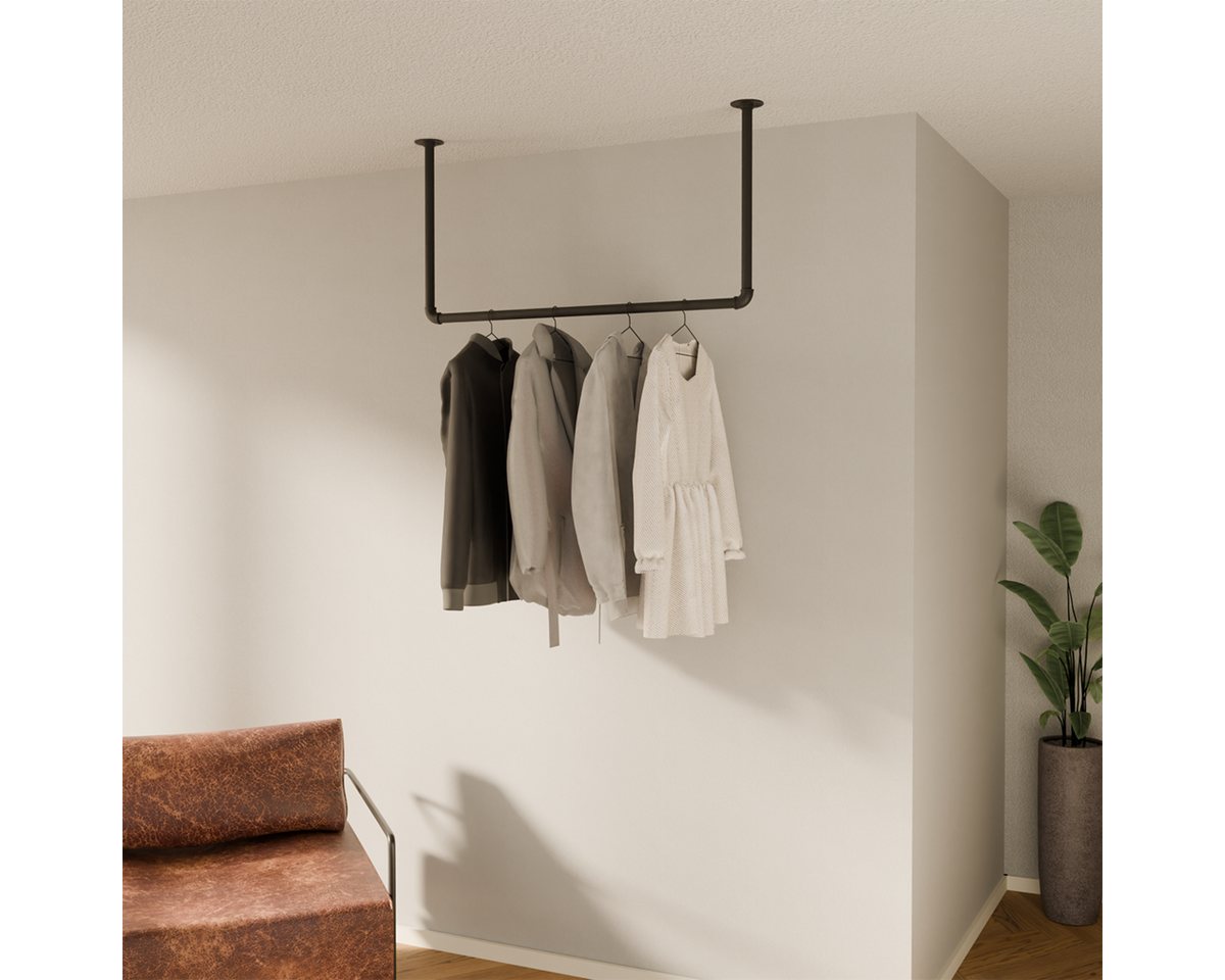 pamo. design Garderobenstange HANG, (zur Deckenmontage), Offene Garderobe für den Eingangsbereich oder als Handtuchhalter von pamo. design