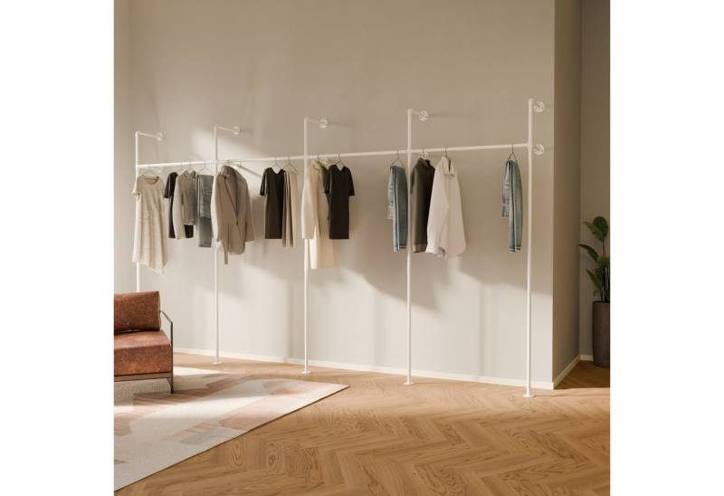 pamo. design Kleiderständer offener Kleiderschrank KIM, Garderobenständer im Industrie Design zur Wandmontage von pamo. design