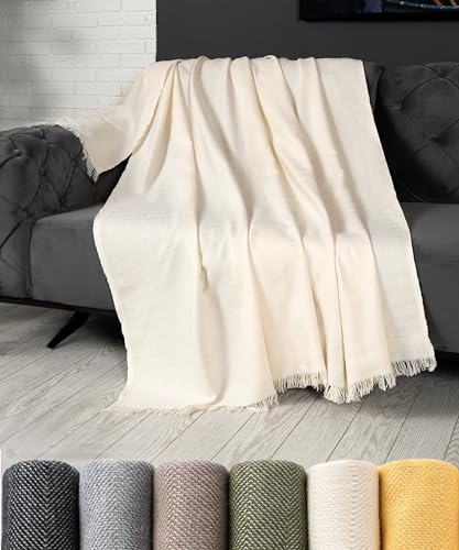 pamuq Sofadecke 170x230 cm, beige - Tagesdecke Decke für Sofa Überwurfdecke Couchdecke Wohndecke Couch-Überwurf Blanket von pamuq