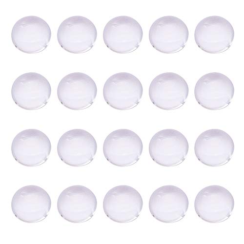 PandaHall 20 STK 12 mm halb rund Glas transparent Cabochons von PH PandaHall