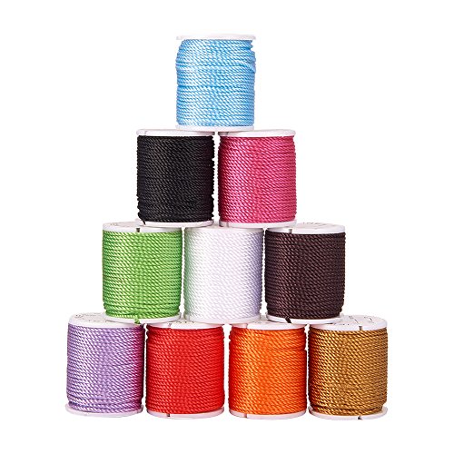 Pandahall Nylonfaden, 10 Rollen, 9,14 m pro Rolle, gemischte Farben, 1 mm Mixed Couleur von PH PandaHall