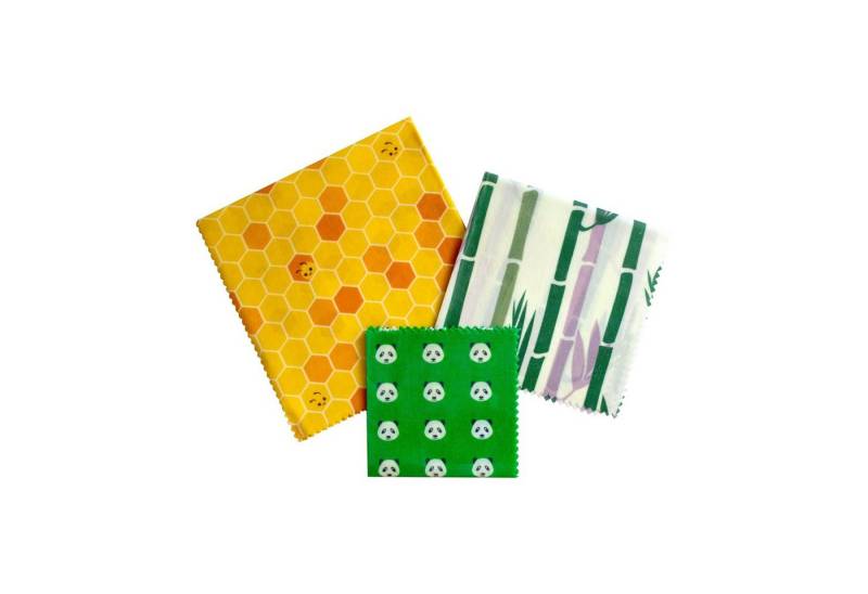 pandoo Bienenwachstücher Bienenwachstücher Starter Set (3 Größen), 3-tlg., wiederverwendbar, nachhaltig von pandoo