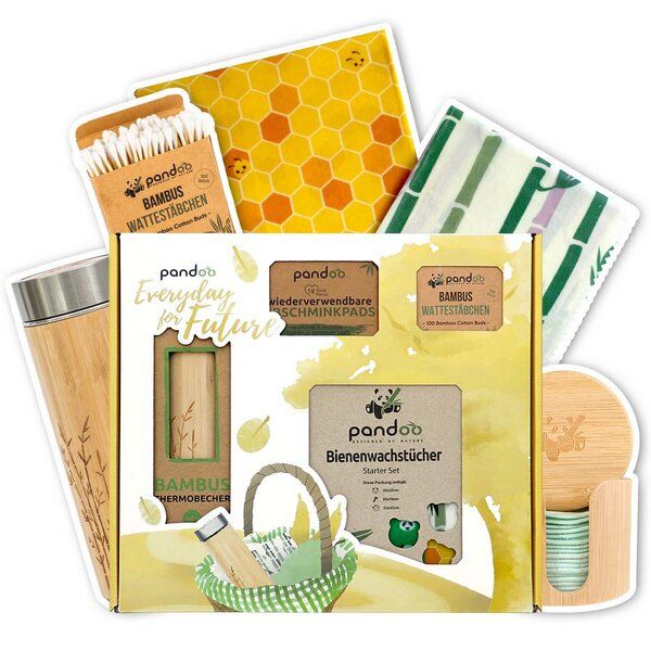 pandoo Geschenkset - Nachhaltige Alltagsprodukte - Alltags-Set - EVERYDAY FOR FUTURE von pandoo