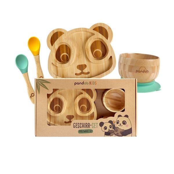 pandoo Kindergeschirr Set aus Bambus | wiederverwendbares Kindergeschirr pandoo Kindergeschirr Set aus Bambus | wiederverwendbares Kindergeschirr von pandoo