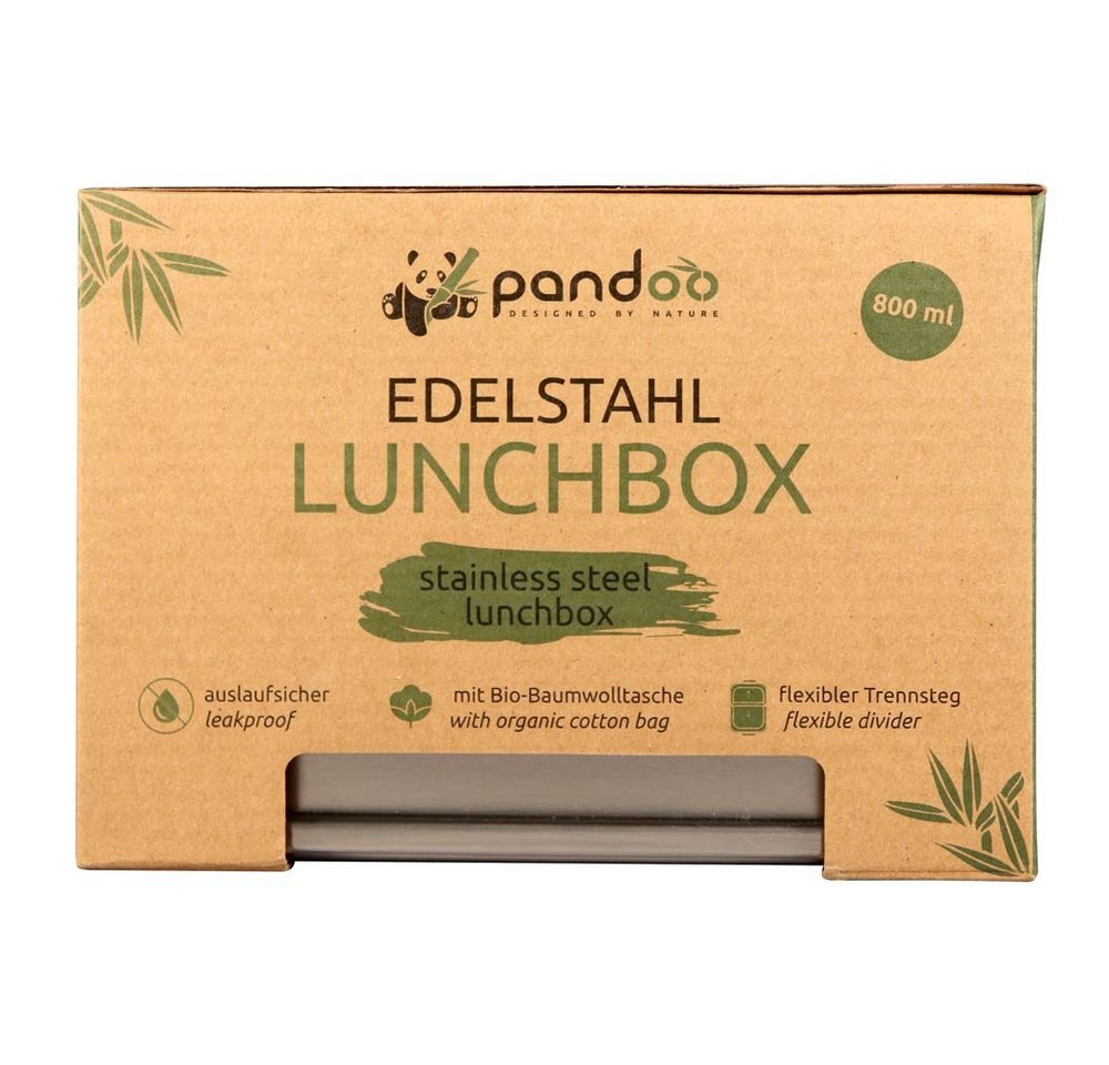 pandoo Lunchbox Lunchbox aus Edelstahl mit variablem Trennsteg pandoo Lunchbox Lunchbox aus Edelstahl mit variablem Trennsteg von pandoo