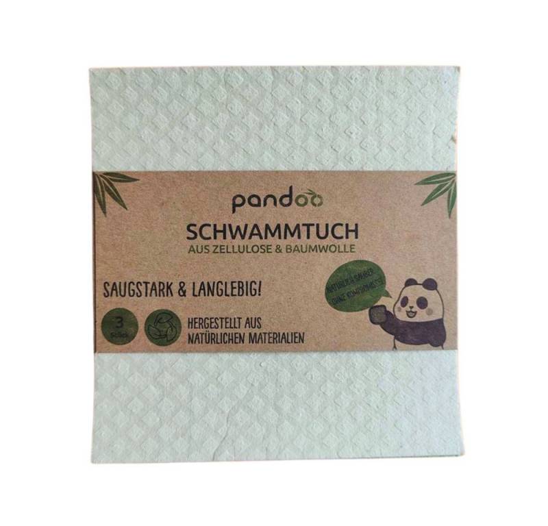 pandoo Nachhaltige Schwammtücher 3er-Set Reinigungstücher (3-tlg) von pandoo