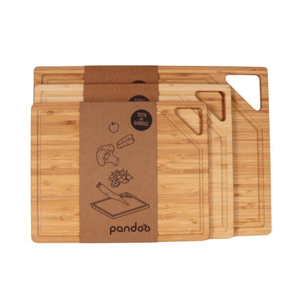 pandoo Robuste Bambus Schneidebretter | 3 Größen von pandoo