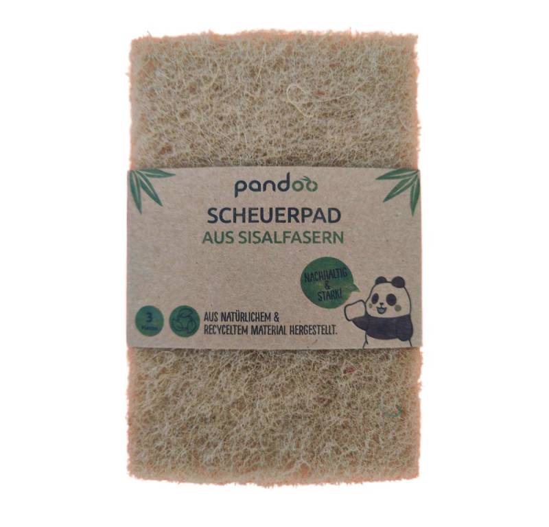 pandoo Scheuerschwamm Scheuerpad aus Sisalfasern 3er-Set von pandoo