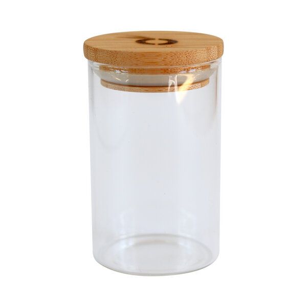 pandoo Gewürzglas aus hochwertigem Borosilikatglas mit Bambusdeckel von pandoo