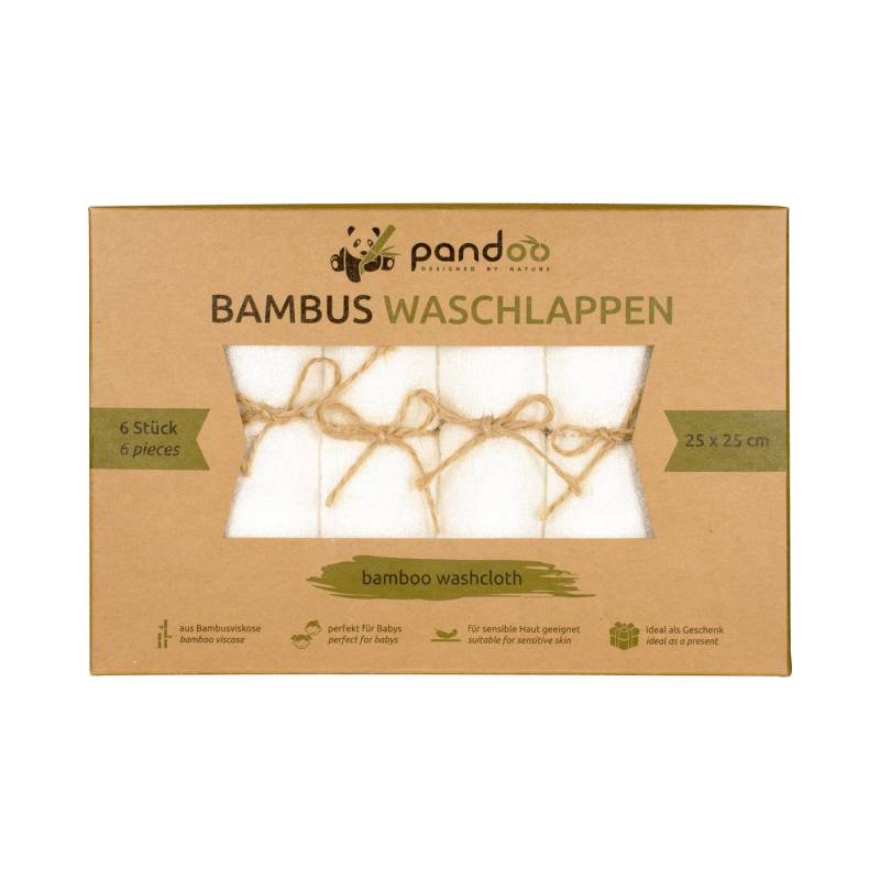 pandoo Waschlappen Kuschelweiche Waschlappen, 6 Stück, (6-St) von pandoo