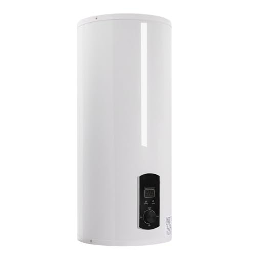 100L Elektrischer Wassererhitzer, Warmwasserbereiter 230v Durchlauferhitzer für Dusche und Küche, Vertikaler Tank, Edelstahl, Emaille, Modern, Für Küche Bad WC, 2000W von panfudongk