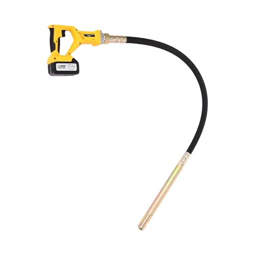 Beton Rüttler Betonvibrator Betonrüttler mit Vibrationsstab 21V Lithiumbatterie Bürstenloser Motor 1,5m Länge für Bauarbeiten Tunnel Brücken Straßen Verdichtung (Orange) von panfudongk