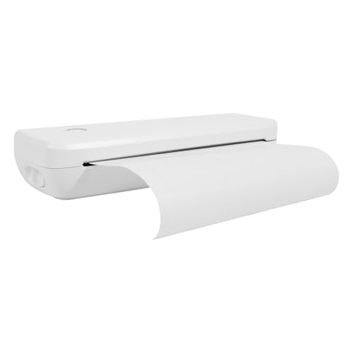 Drucker Thermodrucker Thermal Printer Bluetooth tragbarer A4 Drucker Etikettendrucker mit USB Typ C Unterstützung 2550mAh Batterie 2,5 Stunden Druckzeit kompatibel für Büro und Reise (Weiß) von panfudongk