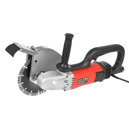 Elektrische Betonsäge Schlitzmaschine Betonfräse Wand Schlitzmaschine Fliesenschneider 2700W mit 7000 U/min 21 cm Sägeblatt verstellbare Schnittwinkel 0-180° für Beton, Stahl von panfudongk