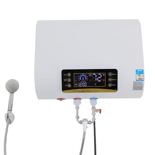 Elektrische Warmwasserboiler Warmwasserspeicher Wassererhitzer Boiler Wasserboiler Wasserbereiter 80L Duschsystem mit LCD Steuerung 2000W Heizleistung geeignet von panfudongk