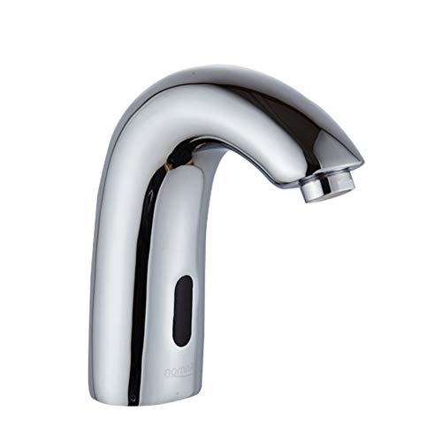 Infrarot Wasserhahn Automatischer Mischbatterie Waschbecken Sensor Armatur - Berührungsloser Wasserhahn für Schulen, Hotels - 17cm Höhe, kalt Wasser, 1.5kg Gewicht von panfudongk