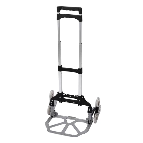 Sackkarre Treppensteiger Trolley, Treppensackkarre Klappbar Treppenkarre Treppensackkarre Handwagen 6 Räder für Möbel und Gepäck bis 165 lbs Tragfähigkeit Mit elastischem Bindeseil von panfudongk