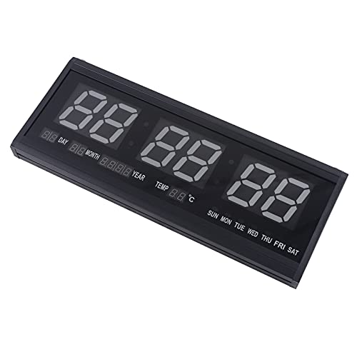 panfudongk Digitale LED-Uhr mit Kalender- und Temperaturanzeige - Innovativer Nachtlicht-Wecker für Senioren, Zuhause und Büro - 12/24 Stunden Modus - Blaue/grüne LED-Anzeigel von panfudongk