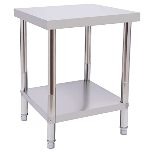 panfudongk Edelstahl Arbeitstisch Werkstatt Werktisch für Küche Werkbank mit Unterregal für Restaurant Home und Hotel 60 x 45 x 80 cm stabil und leicht zu reinigen von panfudongk