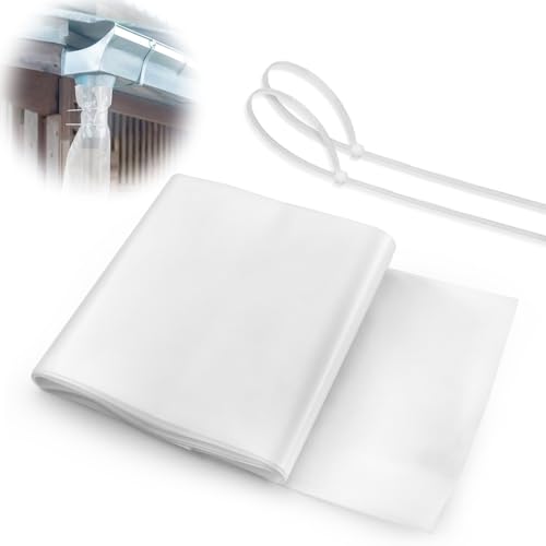 pangdapengpeng 20cm*10M Dachrinnenschlauch Rolle, DN125 Fallrohrprovisorium, Regenrinnenschlauch mit 2 Krawatten (10M) von pangdapengpeng