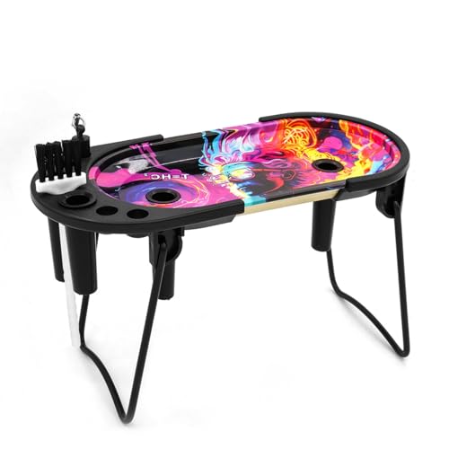 pangdapengpeng Metall-Rolltablett Set, Tabak Stopfmaschine, Rolling Tray mit Kegellader für King Size & 1 1/4 Größe für Multifunktionsgerät zum Füllen von Zigaretten (Lila) von pangdapengpeng