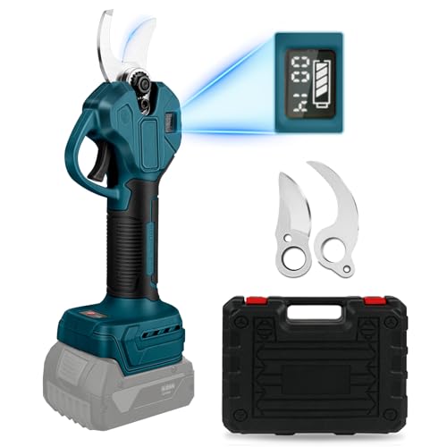 Akku Astschere Elektrische Gartenschere 45mm kompatibel mit bosch GBA 18V Akku Bürstenlosen Motor Elektrisch Astsäge Batterie Schere LCD zum Beschneiden von Bäumen Obstbäumen (ohne Akku) von panthem
