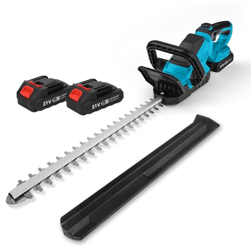 Akku Grasschere Strauchschere mit Akku 21V 2X 2,0A 52cm / 20.5 inch für Makita 18V, gartenschere Heckenschere rasenschere Strauchtrimmer Grasmesser Strauchscherenmesser von panthem