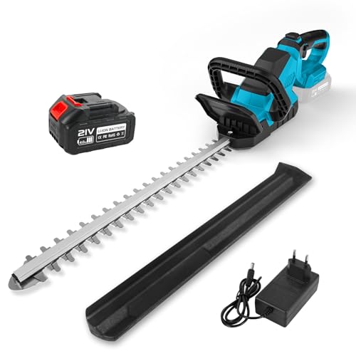 Akku Grasschere Strauchschere mit Akku 21V 4,0A 52cm / 20.5 inch für Makita 18V, gartenschere Heckenschere rasenschere Strauchtrimmer Grasmesser Strauchscherenmesser von panthem