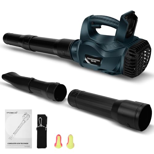 Akku Laubbläser kompatibel mit Bosch GBA 18V (ohne Akkus), Akku Gebläse bläser für Säubern im Außenbereich Rasenpflegeblatt Luftgeschwindigkeit 69m/s von panthem
