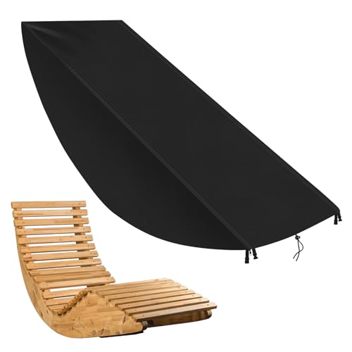 Gartenliege Abdeckung 155x65x95cm – Wasserdicht Winddicht UV-beständige Schutzhülle aus 420D Oxford Gewebe für Sonnenliege Liegestuhl Deckchair Schaukelstuhl Outdoor Garten, Schwarz Gartenliege Abdeckung 155x65x95cm – Wasserdicht Winddicht UV-beständige Schutzhülle aus 420D Oxford Gewebe für Sonnenliege Liegestuhl Deckchair Schaukelstuhl Outdoor Garten, Schwarz von panthem