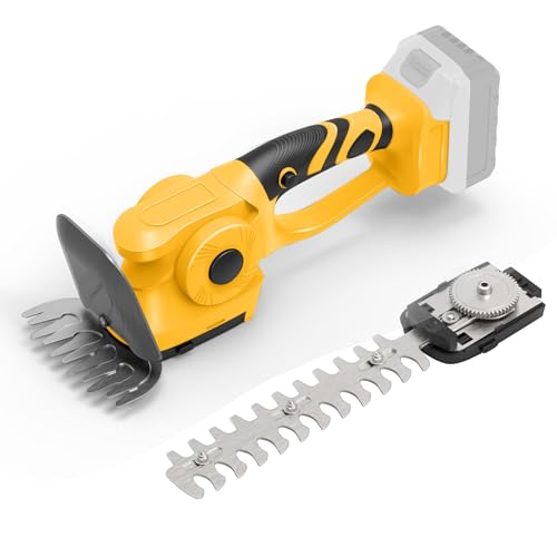 Akku Grasschere Strauchschere Set kompatibel mit Dewalt 18V 20V, gartenschere Heckenschere Handheld rasenschere 13cm / 22cm Strauchtrimmer Grasmesser Strauchscherenmesser (ohne Akku) von panthem