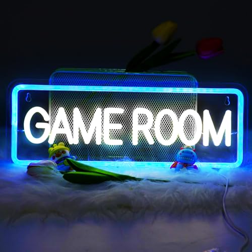 Neonlicht Schild, Spiel Leuchtreklame Game Zone Gaming Neon Schild Neon Sign Licht Leuchtschild Neonschilder für Spielzimmer Wand Game Room Bar Party Kinderzimmer Deko Jungen Geschenk blau von panthem