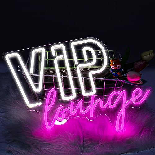 VIP Lounge Neonschild, USB Neonlicht VIP Leuchtreklame Zeichen wird Wand Neon Schild Leuchtreklamen für Wanddekoration, Club, Café, Bar, Büro, Einkaufszentrum, Restaurant von panthem