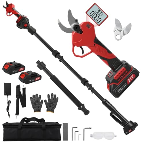 panthem 2 in 1 Akku Astschere Teleskop Elektrische Gartenschere Kompatibel mit Makita 18 V, Maximale Reichweite bis 4.1 m, 45 mm Schnittöffnung, Bürstenlosen Motor mit 2x2000mAh Batterien von panthem