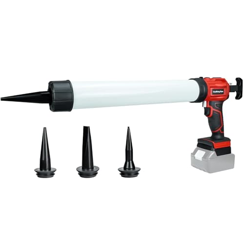panthem Kartuschenpresse Akku Kompatibel mit Makita 18V Akku, Kabellose Kartuschenpistole mit 4 Drehzahlen Einstellbar, LED-Licht, 3 Tüllen, Silikonspritze für Abdichten Versiegeln Füllen (ohne Akku) von panthem