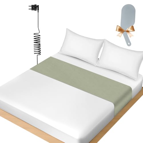 panthem Universelle Erdungsbettlaken Erdungsmatte für Bett - Bio-Baumwolle mit Silberfaser für Besseren Schlaf, 265x60 cm Erdungslaken Erdung-Bettlaken Grounding Bed Sheet Mat (Avocadogrün) von panthem