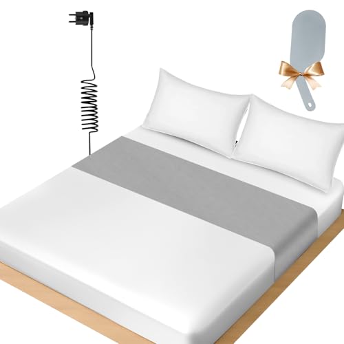 panthem Universelle Erdungsbettlaken Erdungsmatte für Bett - Bio-Baumwolle mit Silberfaser für Besseren Schlaf, 265x60 cm Erdungslaken Erdung-Bettlaken Grounding Bed Sheet Mat (Hellgrau) von panthem