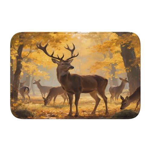 panverix Badvorleger mit Hirsch-Motiv, rutschfest, für Waschbecken, 60 x 40 cm von panverix