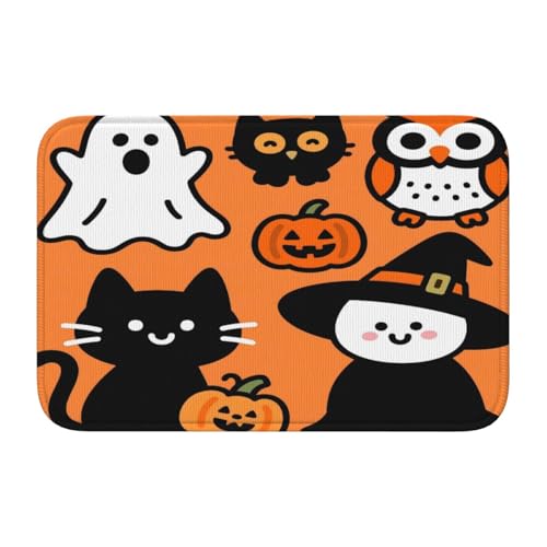 panverix Cartoon-Eule, Halloween-Badematte, rutschfester Badteppich für den Boden, 60 x 40 cm von panverix