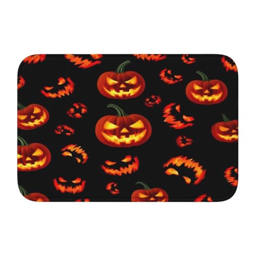 panverix Halloween-Kürbis-Bilder-Badezimmermatte, rutschfest, Badezimmerteppich, Matte für Boden, 60 x 40 cm von panverix