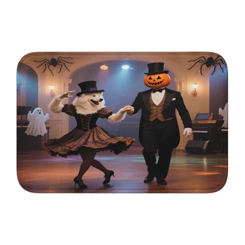 panverix Halloween-Tänzer-Badezimmermatte, rutschfest, für den Boden, 60 x 40 cm von panverix