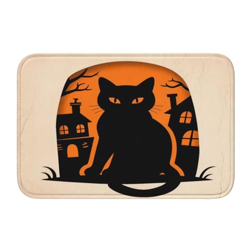 panverix Katzenhaus Halloween-Badematte, rutschfest, Badezimmerteppich, Heimdekoration, 60 x 40 cm panverix Katzenhaus Halloween-Badematte, rutschfest, Badezimmerteppich, Heimdekoration, 60 x 40 cm von panverix