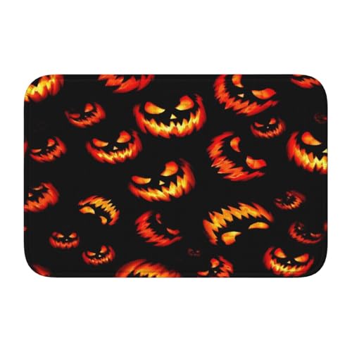 panverix Kürbis-Feuer-Halloween-Badezimmermatte, rutschfest, für Heimdekoration, 60 x 40 cm panverix Kürbis-Feuer-Halloween-Badezimmermatte, rutschfest, für Heimdekoration, 60 x 40 cm von panverix