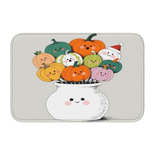 panverix Kürbisvase, Halloween-Badematte, rutschfest, Badezimmerteppich, Heimdekoration, 60 x 40 cm von panverix